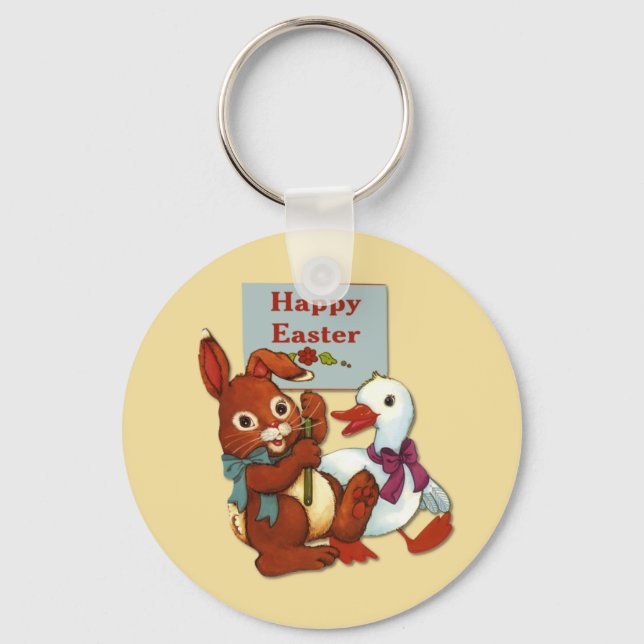 Ente und Ostern Schlüsselanhänger (Vorderseite)