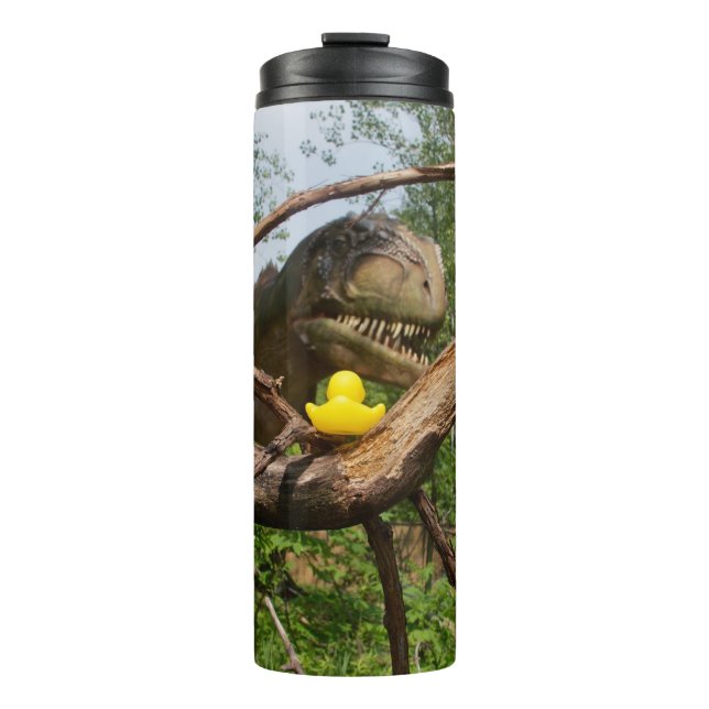 Ente Vs. T-Rex Thermosbecher (Vorderseite)