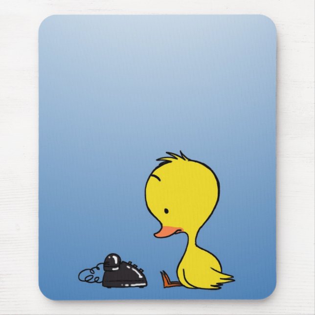 Ente wartete eine AnrufMausunterlage Mousepad (Vorne)