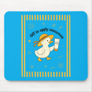 Ente zum Auftragen von Sonnencreme Sommer Strandur Mousepad