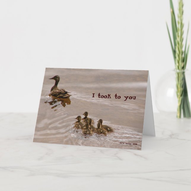 Ente, zum der Karte zu wässern (Vorderseite)