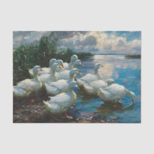 Enten am See von Alexander Koester Seidenpapier