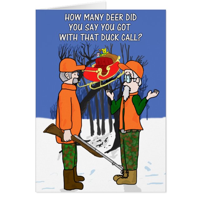 Enten-Anruf-Fliegen-Rotwild-lustige Jäger-Jagd (Vorne)