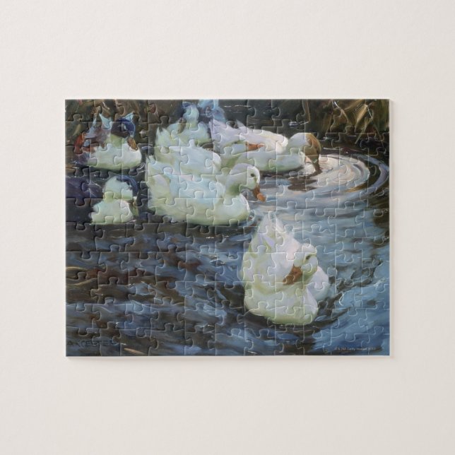 Enten auf einem Teich Puzzle (Horizontal)