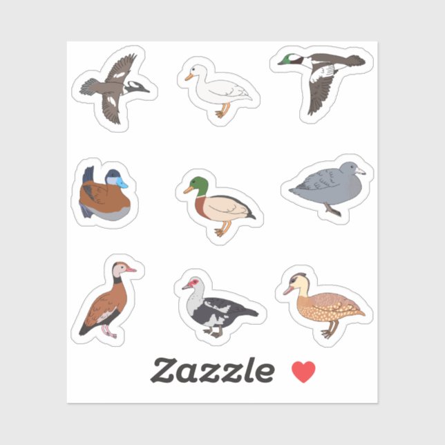 Enten Aufkleber (Blatt)