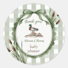 Enten-Baby-Party Gingham Danke