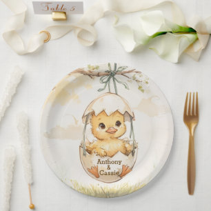 Enten-Baby-Party Pappteller