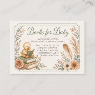 Enten-Baby-Sprinkle/Shower-Bücher für Baby-Karte Begleitkarte