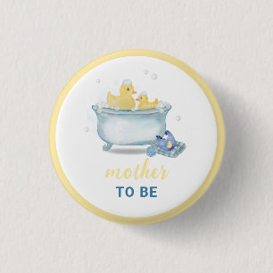 Enten-Badewanne-Baby-Shower für werdende Mütter Button
