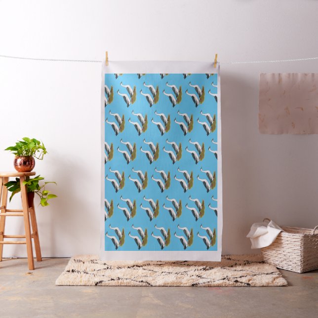 Enten: Blue Magpies Stoff (Beispiel)