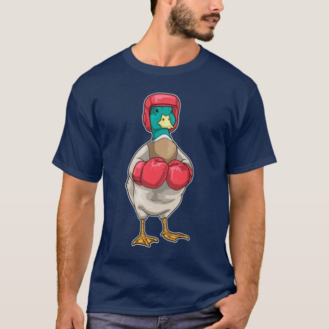 Enten Boxer Boxhandschuhe Boxen T-Shirt (Vorderseite)