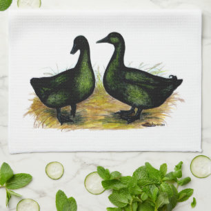 Enten: Cayuga Pair Geschirrtuch