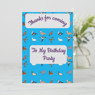 Enten Danke, Card Einladung