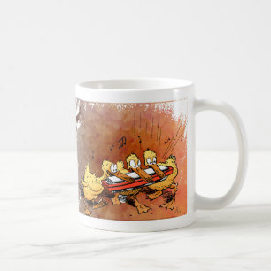 Enten, die eine Harmonika spielen Tasse
