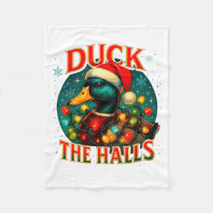 Enten die Hallen Lustige Weihnachtslichter Jagdmee Fleecedecke