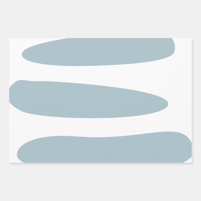 Enten Ei Blau und Weiß Abstrakt Geschenkpapier Set (Vorderseite)