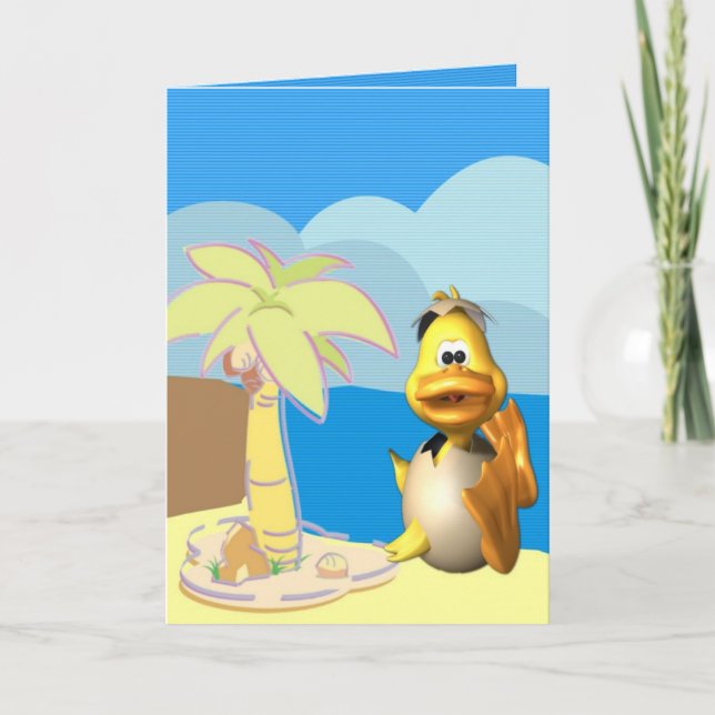 Enten-Fieber Feiertagskarte (Vorderseite)