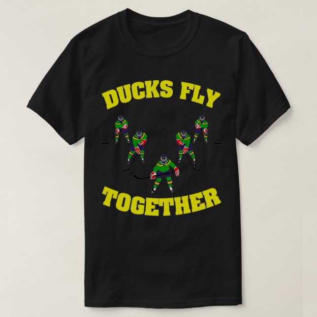 Enten fliegen zusammen 11 T-Shirt (Design vorne)