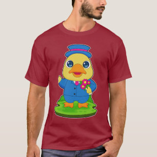 Enten Friseur Blumenstrauß Hochzeit T-Shirt