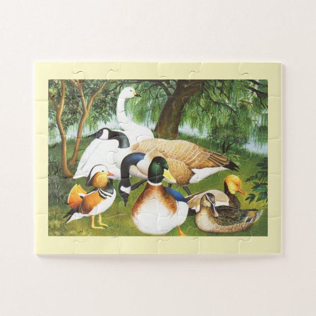 Enten, Gänse und Schwäne Puzzle (Horizontal)