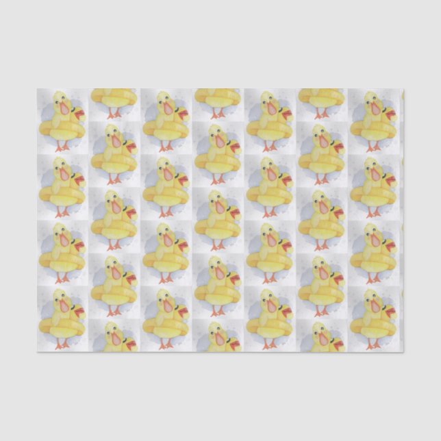 Enten im Floß Seidenpapier (Vorderseite)