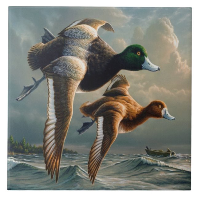 Enten im Flug Fliese (Vorderseite)