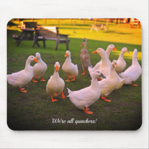 Enten im Park Funny Wir sind alle Quacker Mousepad