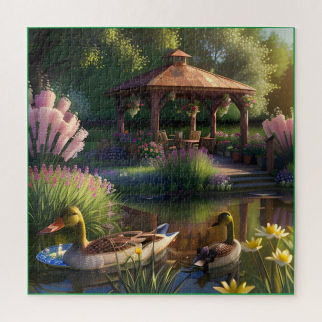 Enten im Teich Puzzle (Vertikal)
