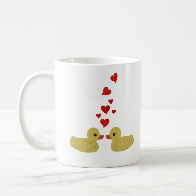 Enten in der Liebe-Tasse Kaffeetasse (Links)
