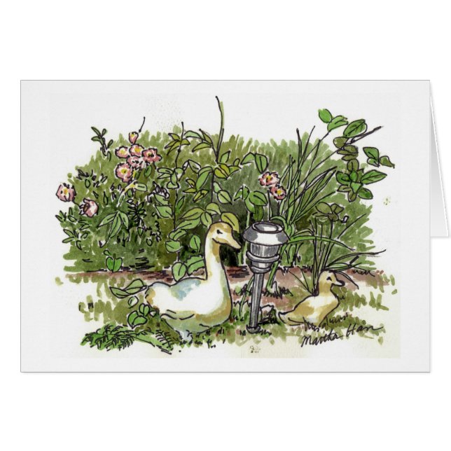 Enten in ein Garten-den Karten (Vorderseite (Horizontal))