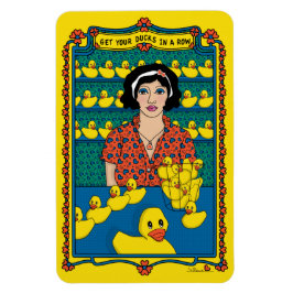 Enten in einem Row_B_4x6 Kühlschrank Magnet