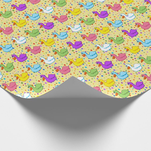 Enten in einem Row Wrapping Paper Geschenkpapier (Ecke)