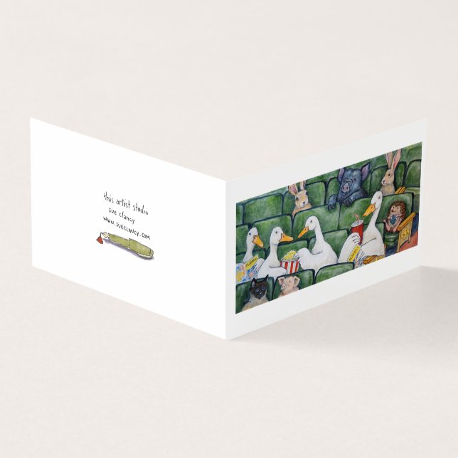 Enten in einer geklappten Karte (Vorderseite)