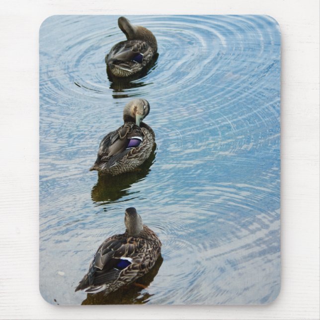 Enten in einer Reihe Mousepad (Vorne)