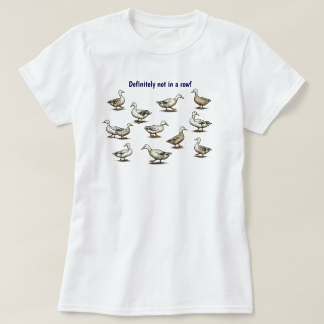 Enten in einer Reihe T-Shirt (Design vorne)