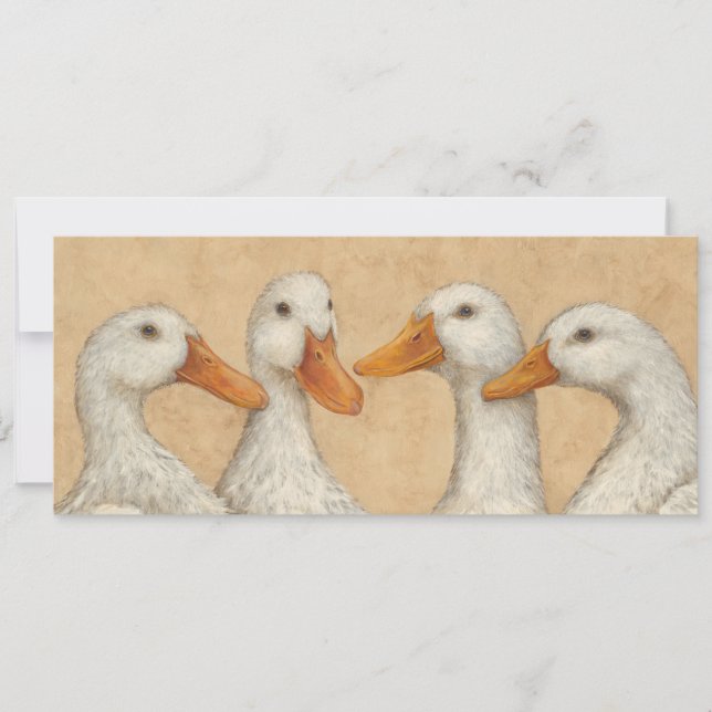 Enten in einer Row-Flachkarte (Vorderseite)