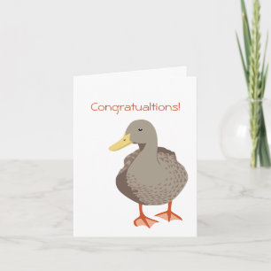 Enten in einer Row Grußkarte Karte