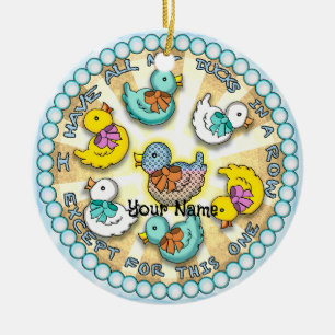 Enten in einer Rowente Keramik Ornament