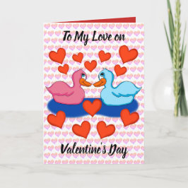 Enten in Liebe Valentinstag Card Feiertagskarte