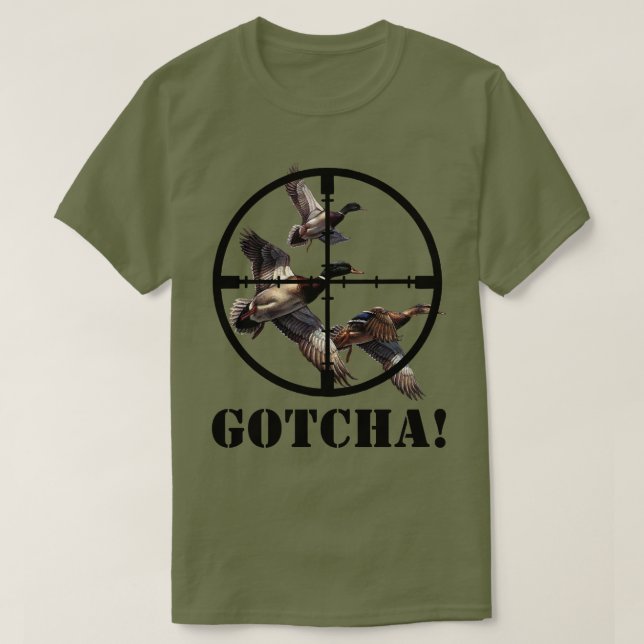 Enten-Jagd-Fadenkreuze T-Shirt (Design vorne)