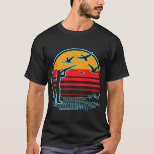 Enten Jagd Retro Sunset ästhetische grafische Deic T-Shirt