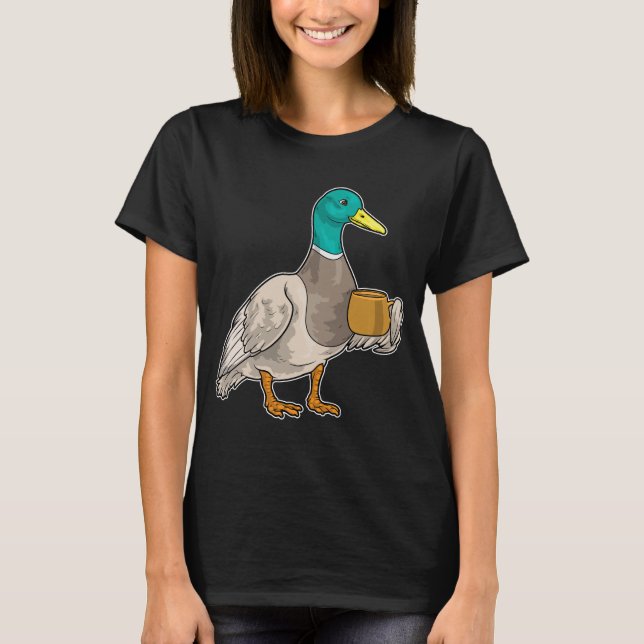 Enten-Kaffeetasse T-Shirt (Vorderseite)