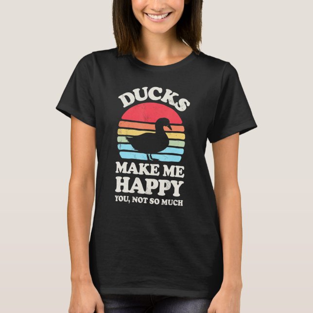 Enten machen mich glücklich Funny Duck Lover Bauer T-Shirt (Vorderseite)