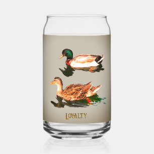 Enten mallards. Loyalität Dosenglas