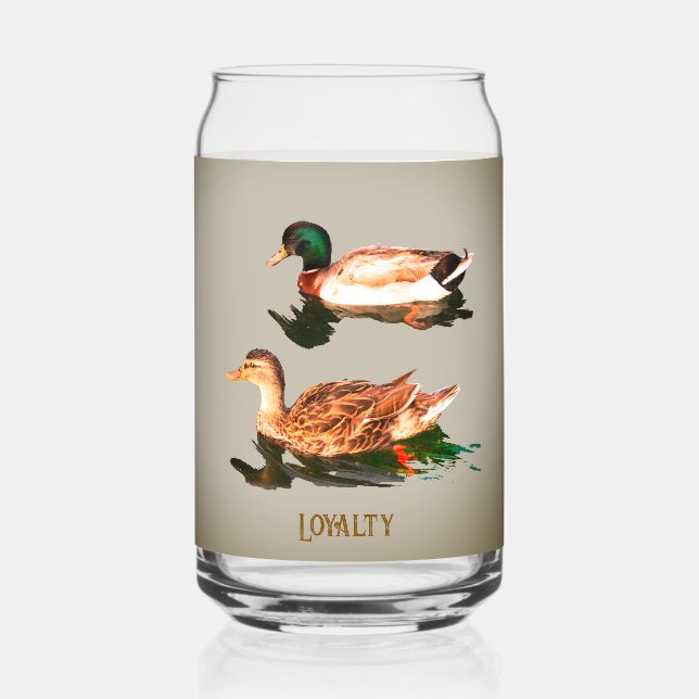 Enten mallards. Loyalität Dosenglas (Vorderseite)