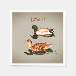 Enten mallards. Loyalität Serviette