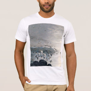 Enten, Mallards und Schwäne am See bei Sonnenunter T-Shirt