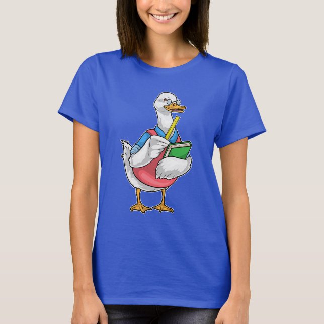 Enten-Mathe-Lehrer-Lineal T-Shirt (Vorderseite)