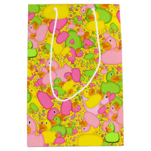 Enten-n-Dots-Style-2-Gelb-GIFT-BAG Mittlere Geschenktüte