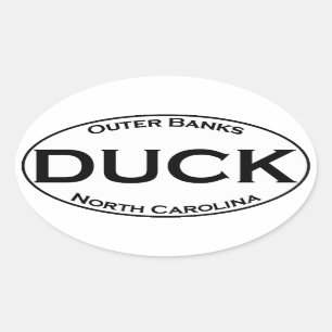 Enten-North Carolina-Oval-Logo Ovaler Aufkleber